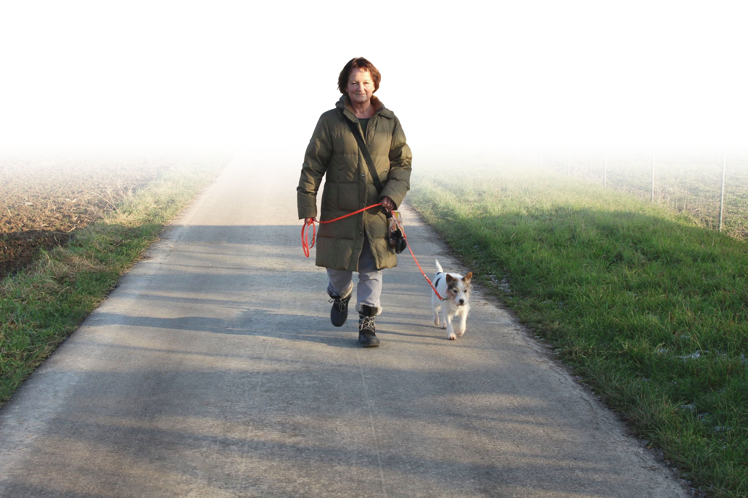 Foto Christiane Stoll mit ihrem Hund Struppi